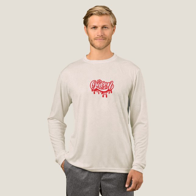 Queen Design – Elegant Royal Crown Typography for  Tri-Blend Shirt (Full Front)