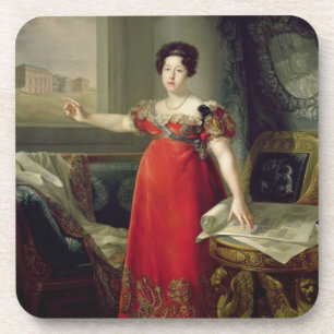 Queen Dona Maria Isabel de Braganza, 1829 (oil on Coaster