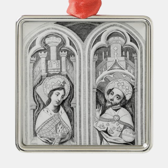 Queen Eleanor and Henry III, taken ancient Metal Tree Decoration (Front)