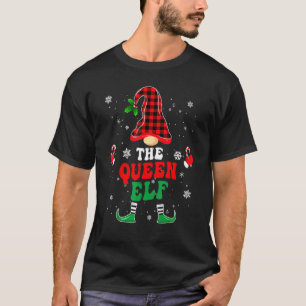 Queen Elf Family Matching Christmas Pajama Red Pl T-Shirt