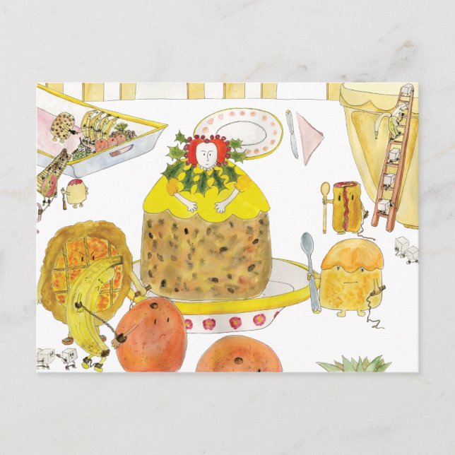 Queen Elizabeth 1 Funny Cake History Cartoon Art Postcard (Front)