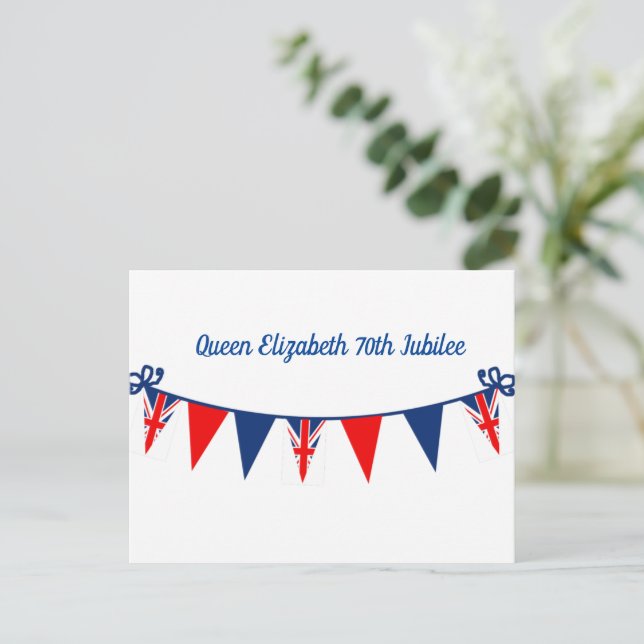 Queen Elizabeth 70th Jubilee Postcard (Standing Front)