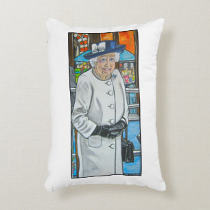 Queen Elizabeth At Paddington Station Decorative Cushion
