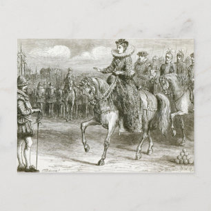 Queen Elizabeth at Tilbury Postcard