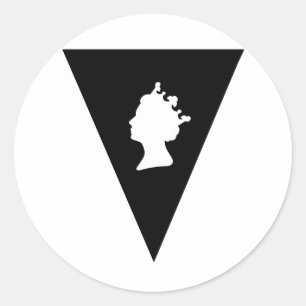 queen elizabeth diamond jubilee classic round sticker