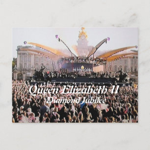 Queen Elizabeth Diamond Jubilee concert postcard