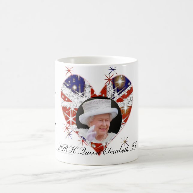 Queen Elizabeth Diamond Jubilee UK flag Coffee Mug (Center)