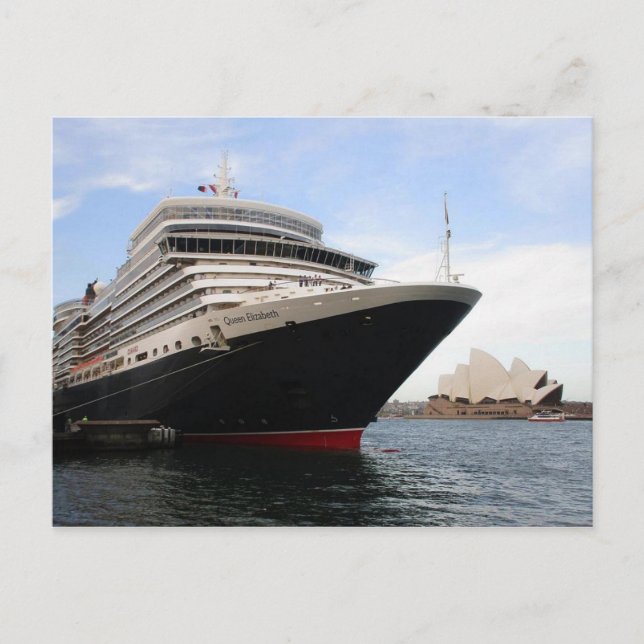 Queen Elizabeth docked at Circular Quay Postcard (Front)