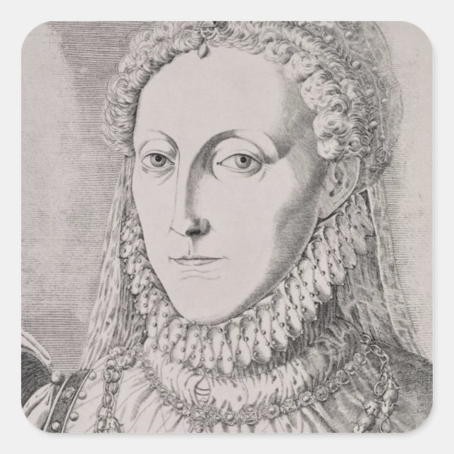 Queen Elizabeth I (1533-1603), c.1572-75 (engravin Square Sticker (Front)