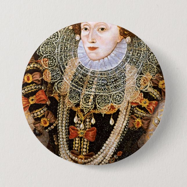 Queen Elizabeth I 7.5 Cm Round Badge (Front)