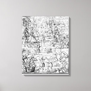 Queen Elizabeth I at a Hunt Picnic Canvas Print