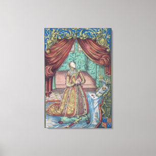 Queen Elizabeth I at Prayer, frontispiece Canvas Print