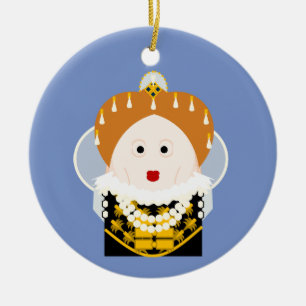 Queen Elizabeth I Ceramic Tree Decoration