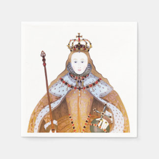 Queen Elizabeth I - historical illustration Napkin