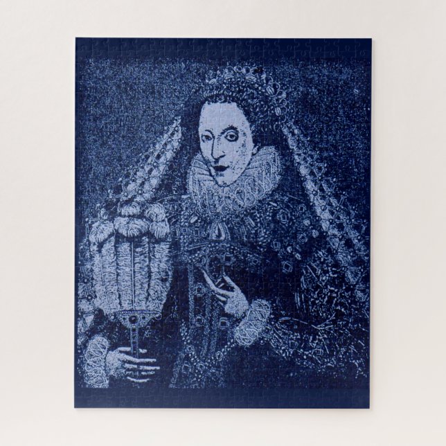 Queen Elizabeth I in blue Jigsaw Puzzle (Vertical)