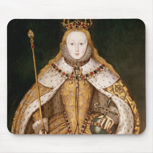 Queen Elizabeth I in Coronation Robes Mouse Pad (Front)