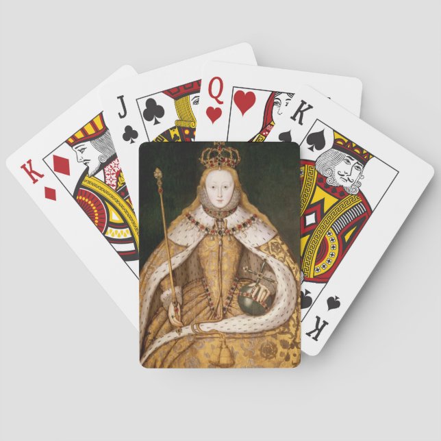 Queen Elizabeth I in Coronation Robes Playing Cards (Back)