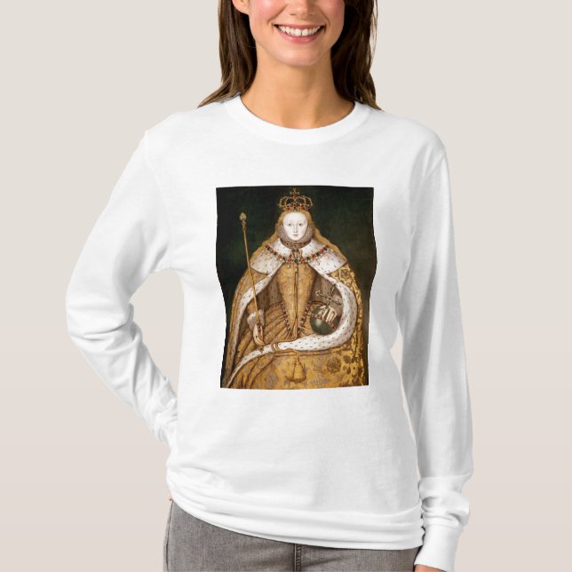 Queen Elizabeth I in Coronation Robes T-Shirt (Front)