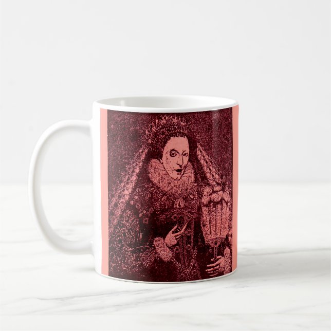 Queen Elizabeth I in pink Coffee Mug (Left)
