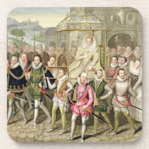 Queen Elizabeth I in procession with her Courtiers Coaster