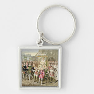 Queen Elizabeth I in procession with her Courtiers Key Ring