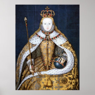 Queen Elizabeth I of England in Coronation Robe Poster