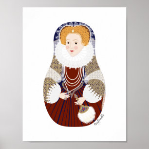 Queen Elizabeth I of England Matryoshka Poster