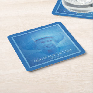 Queen Elizabeth II 1926-2022 Square Paper Coaster