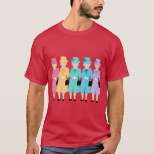 Queen Elizabeth II Rainbow Hat and Jacket gift T-Shirt