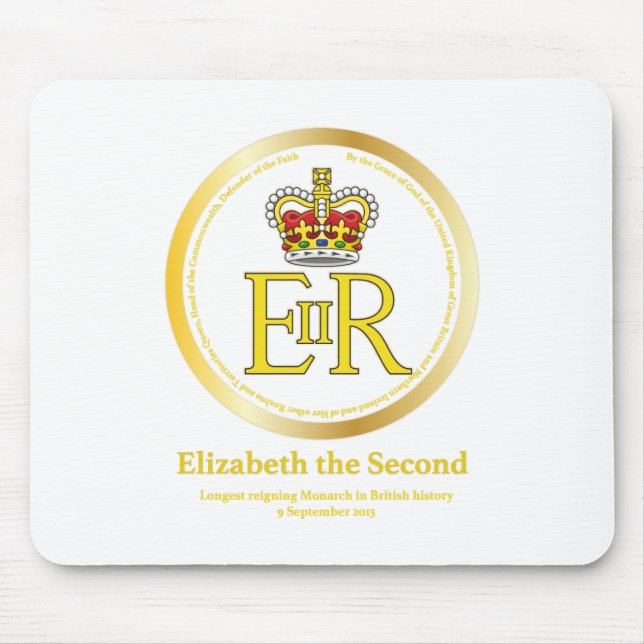 Queen Elizabeth II Reign Mouse Pad (Front)