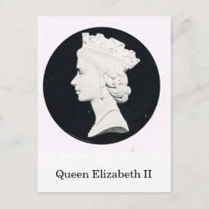 Queen Elizabeth II, relief portrait Postcard