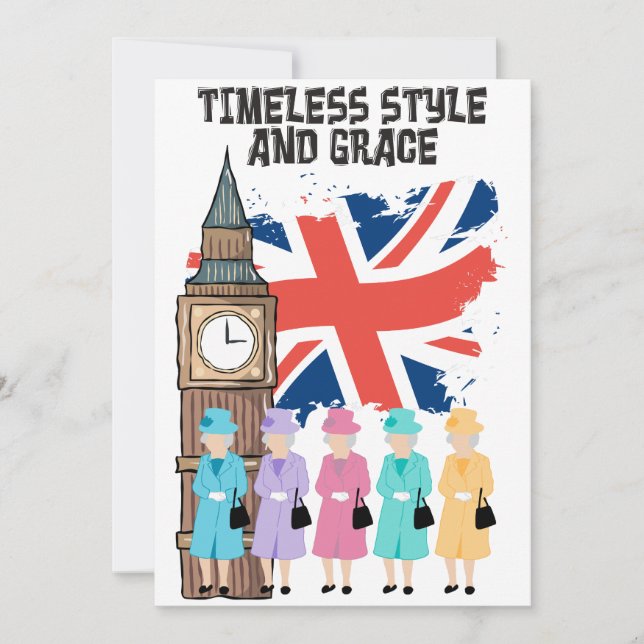 Queen Elizabeth II- Timeless Style and Grace Holiday Card (Front)