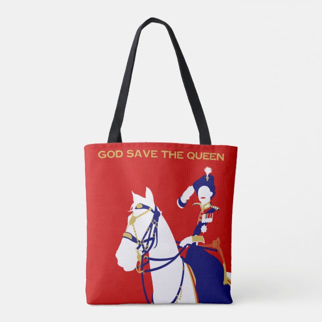 Queen Elizabeth II Trooping the Color Tote Bag (Back)