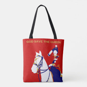 Queen Elizabeth II Trooping the Colour Tote Bag