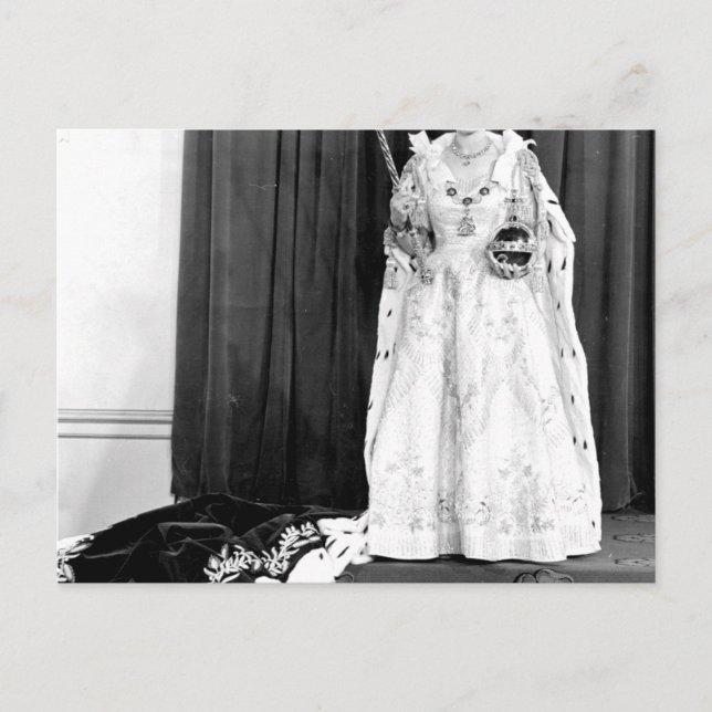 Queen Elizabeth II Wearing Her Coronation Postcard (Front)