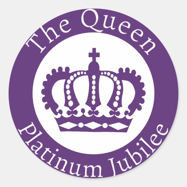 Queen Elizabeth Platinum Jubilee - The Queen Classic Round Sticker (Front)