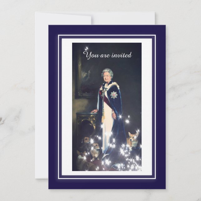 Queen Elizabeth Portrait Invitation (Front)