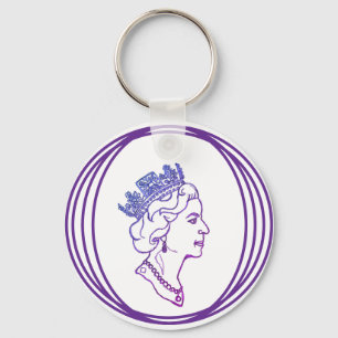Queen Elizabeth Profile Key Ring