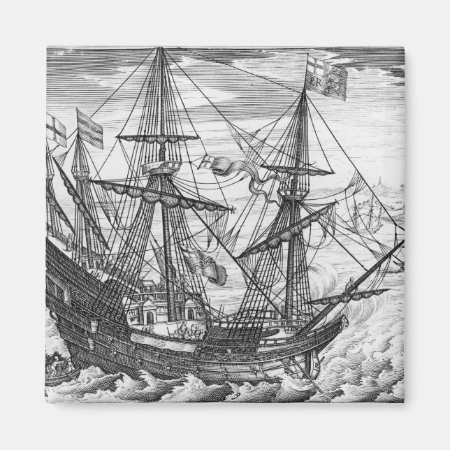 Queen Elizabeth's Galleon Magnet (Front)