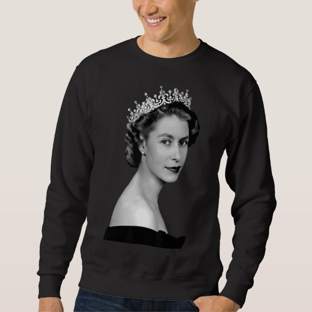 Queen Elizabeth's II British Crown Majesty Queen E Sweatshirt (Front)