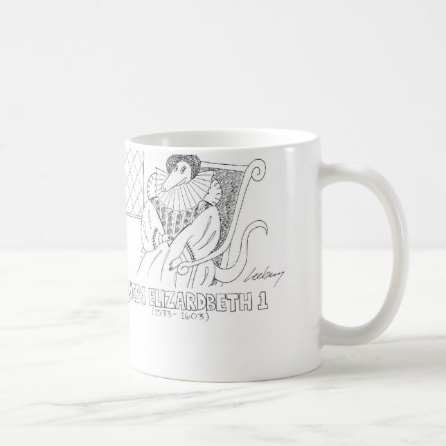 Queen Elizardbeth 1 Coffee Mug (Right)