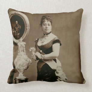 Queen Emma (1836-85) (sepia photograph) Cushion