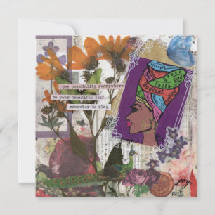 Queen Flat Greeting Card