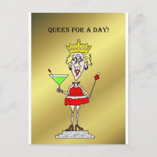 QUEEN FOR A DAY FUNNY HOT MAMA POSTCARD