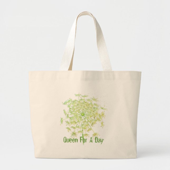 Queen For A Day Large Tote Bag (Front)