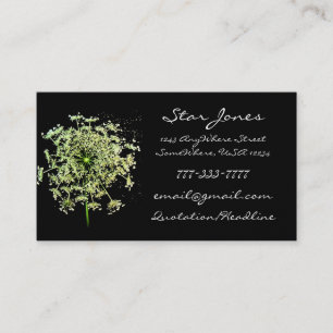 Queen for A Day Queen Anne's Lace Floral Business Business Card