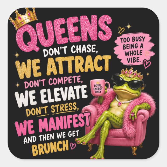 Queen Froggy Sticker (Front)