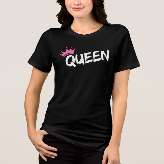 Queen Graphic Design Tri-Blend Shirt (Front)