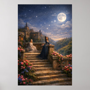 Queen Guinevere Looking At The Stars Poster