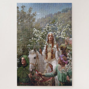 Queen Guinevere's May Day (by John Collier) Jigsaw Puzzle